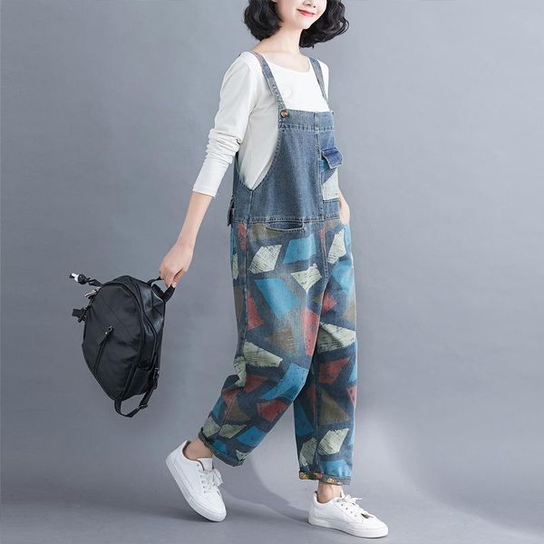 women's jumpsuits & rompers 2021 denim overalls plus size spring all-match jumpsuit long pants loose printed pocket romper strap jean, Black;white
women's jumpsuits & rompers 2021 denim overalls plus size spring all-match jumpsuit long pants loose printed pocket romper strap jean, Black;white