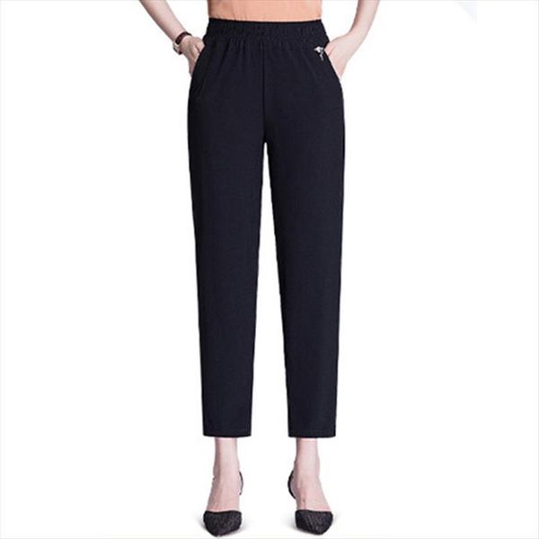 summer thin ice silk womens pants puick drying nine point elastic waist plus size 8xl middle aged female casual, Black;white
summer thin ice silk womens pants puick drying nine point elastic waist plus size 8xl middle aged female casual, Black;white