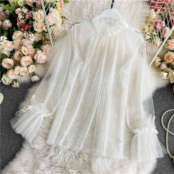 autumn and winter fashion bottoming shirt long-sleeved stand-up collar lace mesh flared sleeves uk081 210507, White
autumn and winter fashion bottoming shirt long-sleeved stand-up collar lace mesh flared sleeves uk081 210507, White