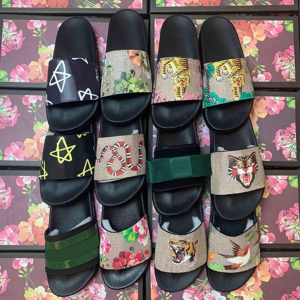 men women 2021 designer slippers correct flower box dust bag shoes snake print slide summer wide flat sandals size 35-41, Black
men women 2021 designer slippers correct flower box dust bag shoes snake print slide summer wide flat sandals size 35-41, Black