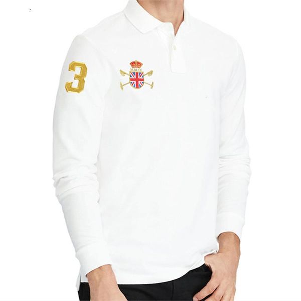 men's polos hombre golden 3 colorful big horse men 100% cotton long sleeve casual shirt camisa masculine hommepolo top, White;black
men's polos hombre golden 3 colorful big horse men 100% cotton long sleeve casual shirt camisa masculine hommepolo top, White;black