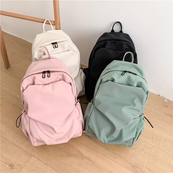 solid color school bags for teenager girls casual women backpack large capacity travel bagpack
solid color school bags for teenager girls casual women backpack large capacity travel bagpack