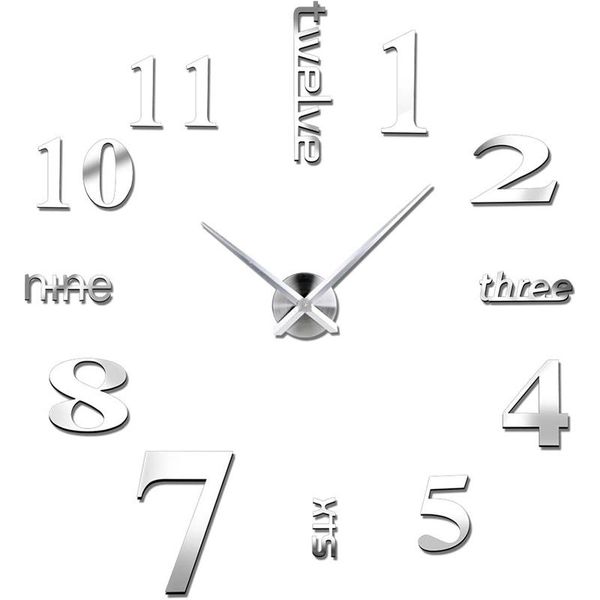 wall clocks 3d frameless large clock modern mute mirror surface decorative diy room home office decorations
wall clocks 3d frameless large clock modern mute mirror surface decorative diy room home office decorations