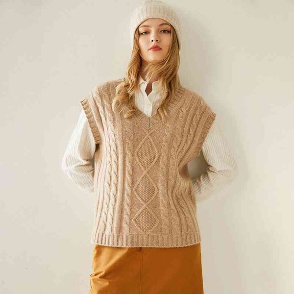 women's knits & tees female cashmere vest in autumn and winter release joker jacket pure 6dey, White
women's knits & tees female cashmere vest in autumn and winter release joker jacket pure 6dey, White