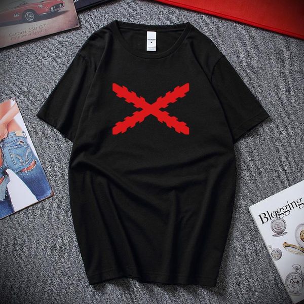 men's t-shirts spanish empire burgundy flags t shirt men cross printed fashion spain flag tees, White;black
men's t-shirts spanish empire burgundy flags t shirt men cross printed fashion spain flag tees, White;black