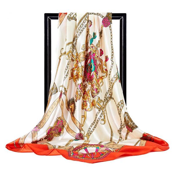 scarves 2021 silk square scarf women foulard 90*90cm headscarf soft neckerchief lady shawl wrap muffler bandanna female print hijabs, Blue;gray
scarves 2021 silk square scarf women foulard 90*90cm headscarf soft neckerchief lady shawl wrap muffler bandanna female print hijabs, Blue;gray