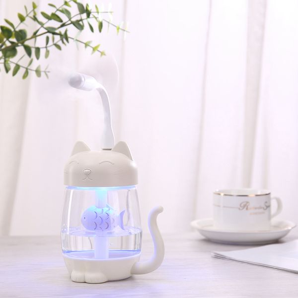 350ml cat air humidifier with color led light ultrasonic 3 in 1 adorable cat eat fish humidificador usb aroma diffuser fogger
350ml cat air humidifier with color led light ultrasonic 3 in 1 adorable cat eat fish humidificador usb aroma diffuser fogger