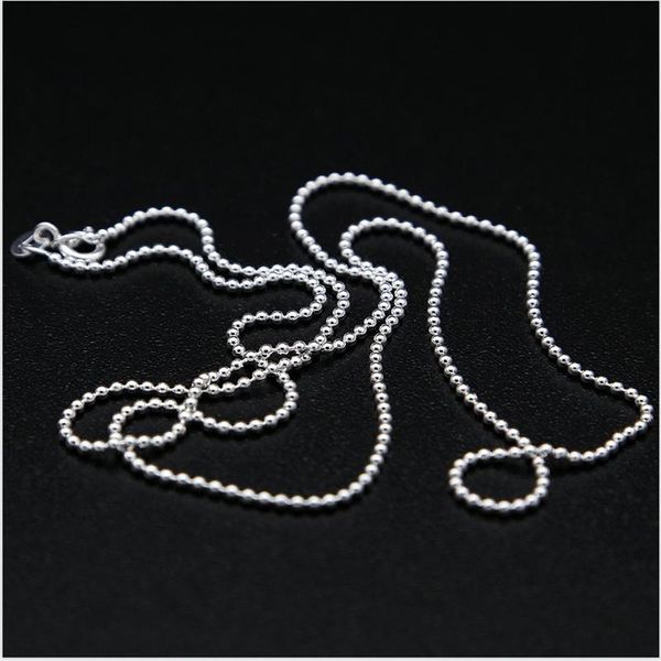 pure silver necklaces for man women 1.5mm ball chain necklace collier 18-24inch fashion jewelry accesories gifts chains
pure silver necklaces for man women 1.5mm ball chain necklace collier 18-24inch fashion jewelry accesories gifts chains