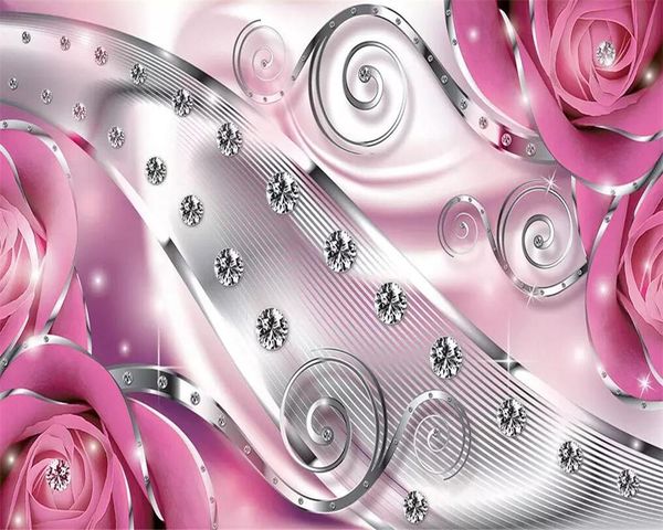 wallpapers drop custom wallpaper 3d mural beautiful metal line diamond rose background for living room papel de parede
wallpapers drop custom wallpaper 3d mural beautiful metal line diamond rose background for living room papel de parede