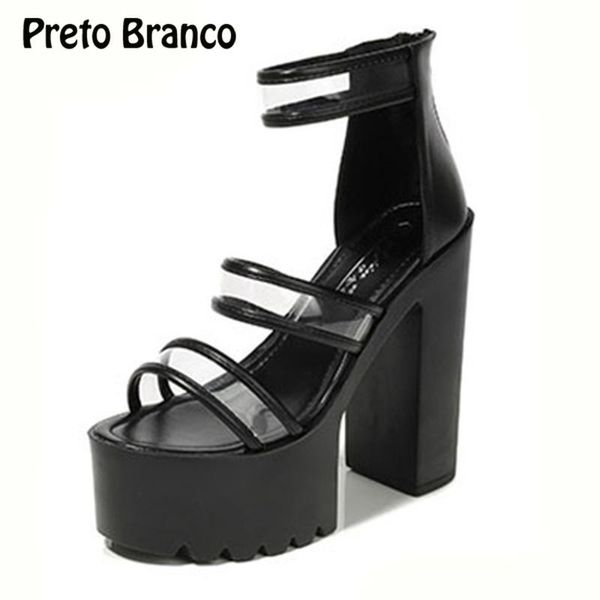 summer fashion sponge cake stage thick with fish mouth hate sky high transparent super heel word sandals zyw, Black
summer fashion sponge cake stage thick with fish mouth hate sky high transparent super heel word sandals zyw, Black
