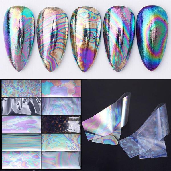 10pcs holographics mirror laser effect nail foil transfer stickers diy art decals decor decoration design for1, Black
10pcs holographics mirror laser effect nail foil transfer stickers diy art decals decor decoration design for1, Black