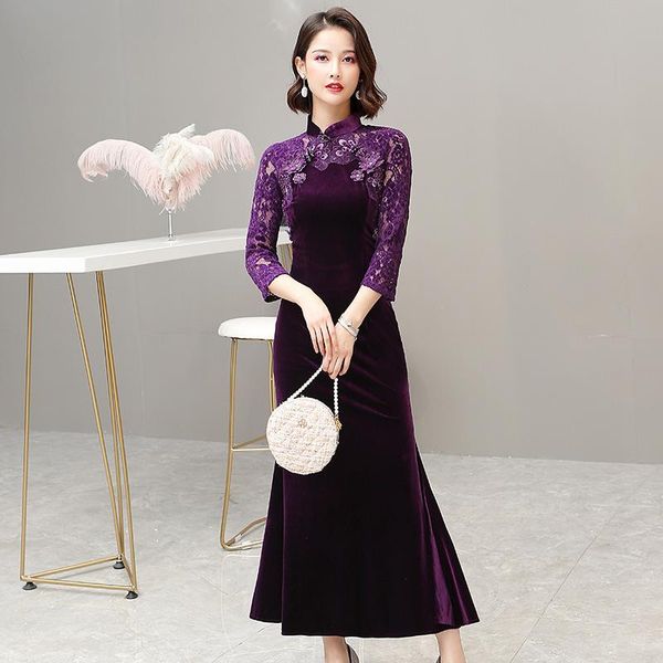 ethnic clothing 2021 note traditional cheongsam casual dress green qipao velvet, Red
ethnic clothing 2021 note traditional cheongsam casual dress green qipao velvet, Red