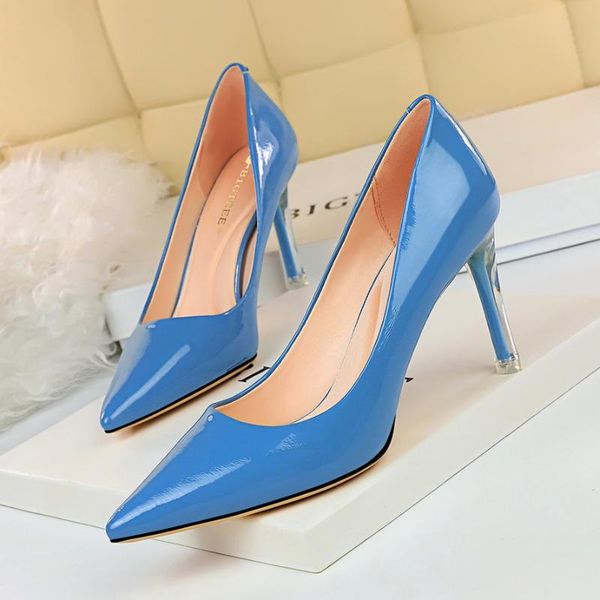 dress shoes bigtree women's pumps classic high heels transparent crystal heel patent leather shallow mouth pointed women single 1729-1, Black
dress shoes bigtree women's pumps classic high heels transparent crystal heel patent leather shallow mouth pointed women single 1729-1, Black