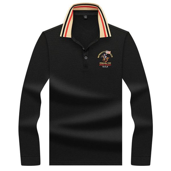 men's polos shirts casual long sleeves mens t shirt brand cotton embroidery fashion plus size men tshirt winter, White;black
men's polos shirts casual long sleeves mens t shirt brand cotton embroidery fashion plus size men tshirt winter, White;black