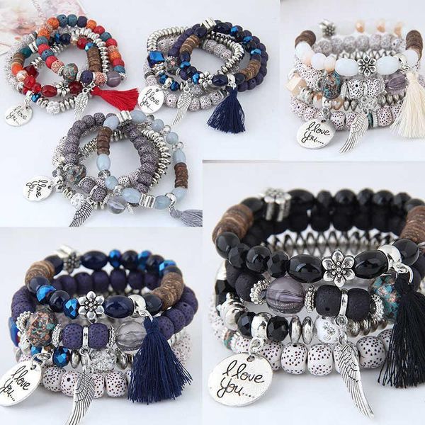 fashion boho 4pcs/set love multilayer bracelet natural bangle beaded jewelry you stone, Black
fashion boho 4pcs/set love multilayer bracelet natural bangle beaded jewelry you stone, Black