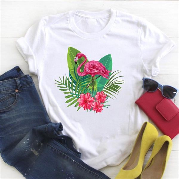 flamingo flower beach kawaii women fashion cartoon summer tee clothes graphic, White
flamingo flower beach kawaii women fashion cartoon summer tee clothes graphic, White