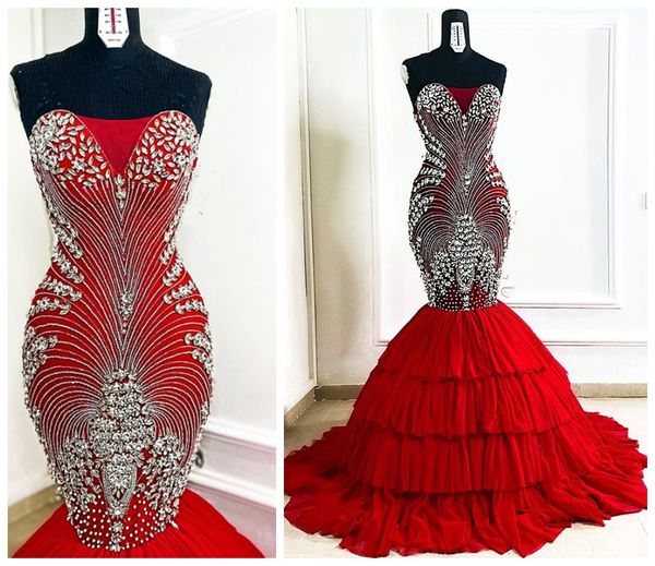 2021 plus size arabic aso ebi red luxurious mermaid prom dresses beaded crytals evening formal party second reception gowns dress zj204, Black
2021 plus size arabic aso ebi red luxurious mermaid prom dresses beaded crytals evening formal party second reception gowns dress zj204, Black