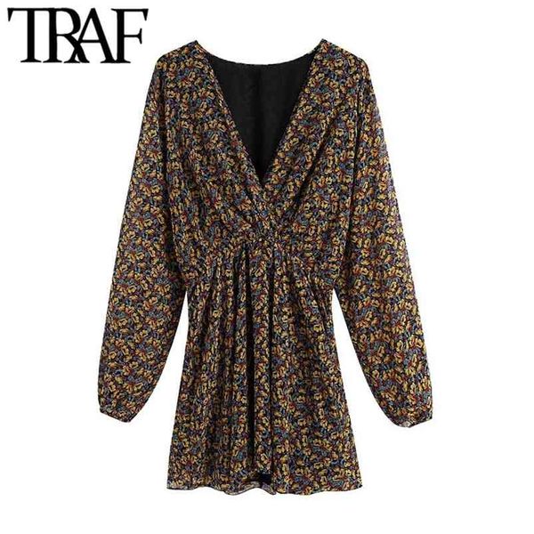 women chic fashion floral print pleated mini dress vintage long sleeve elastic waist female dresses mujer 210507, Black;gray
women chic fashion floral print pleated mini dress vintage long sleeve elastic waist female dresses mujer 210507, Black;gray