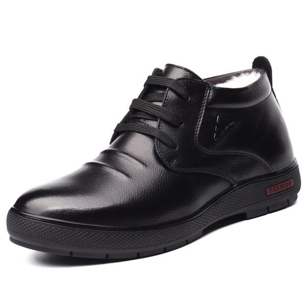 2022 genuine leather wool warm men boots autumn winter ankle snow boots fashion casual footwear men shoes, Black
2022 genuine leather wool warm men boots autumn winter ankle snow boots fashion casual footwear men shoes, Black
