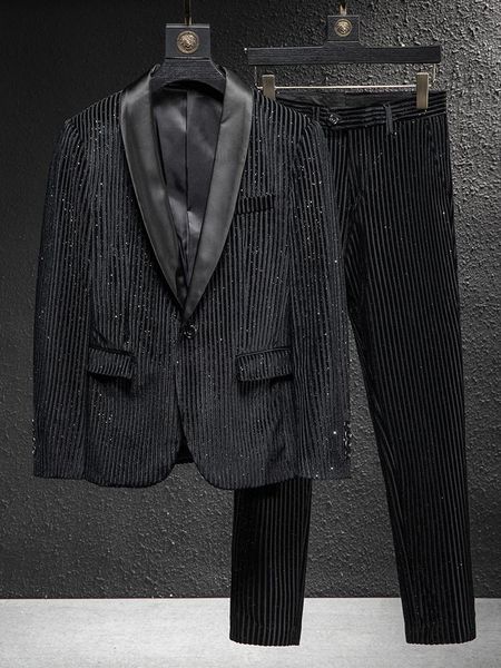 men's suits & blazers fashion street men tuxedo suit british style bridegroom man wedding 2 piece set host dress smoking homme mariage, White;black
men's suits & blazers fashion street men tuxedo suit british style bridegroom man wedding 2 piece set host dress smoking homme mariage, White;black