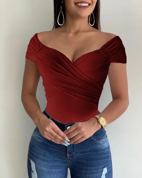 women's blouses & shirts blouse women v neck shrot sleeve summer elegant office ladies slim fit off shoulder solid color womens, White
women's blouses & shirts blouse women v neck shrot sleeve summer elegant office ladies slim fit off shoulder solid color womens, White