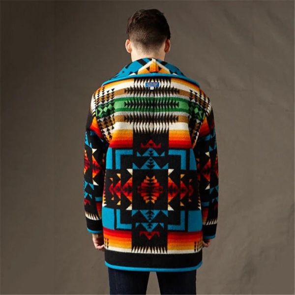 men's wool & blends british color print woolen coat jacket winter fashion trend loose geometric lapel single-breasted men, Black
men's wool & blends british color print woolen coat jacket winter fashion trend loose geometric lapel single-breasted men, Black