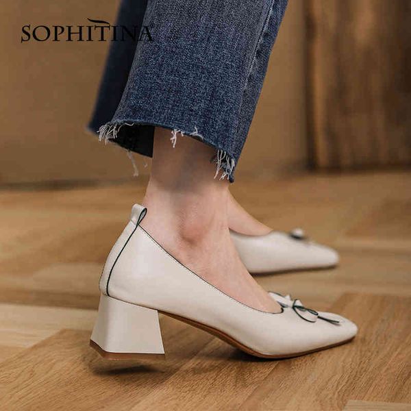 sophitina daily women's pumps square heel comfortable wearable cute bow shoes shallow mouth basic essential female shoes ao259 210513, Black
sophitina daily women's pumps square heel comfortable wearable cute bow shoes shallow mouth basic essential female shoes ao259 210513, Black
