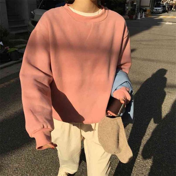 autumn thick solid color sweatshirts women loose slim long-sleeved cotton pullover jacket streetwear 210508, Black
autumn thick solid color sweatshirts women loose slim long-sleeved cotton pullover jacket streetwear 210508, Black