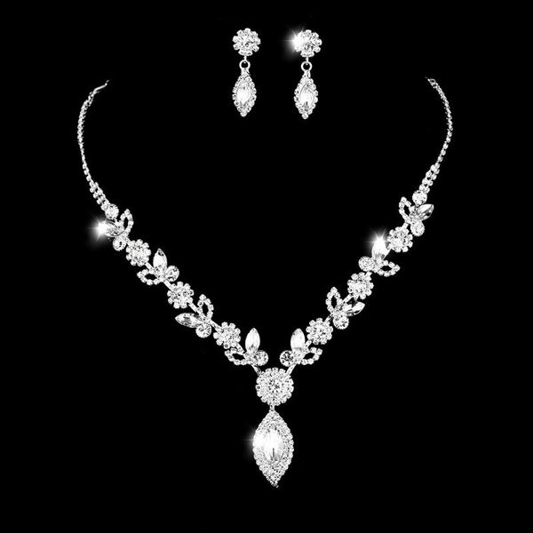 earrings & necklace fashion bridal jewelry set silver color shiny rhinestone crystal choker women wedding sets n97
earrings & necklace fashion bridal jewelry set silver color shiny rhinestone crystal choker women wedding sets n97
