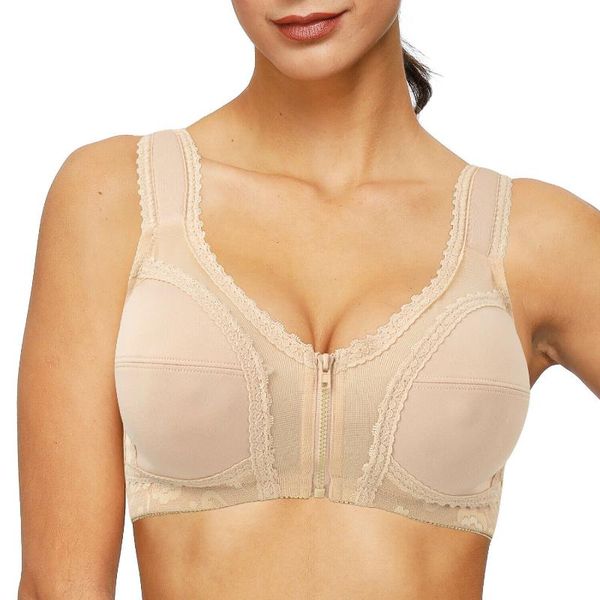 bras front closure unlined women bra lace back wire solid full cup everyday adjusted-straps drop ladies underwear, Red;black
bras front closure unlined women bra lace back wire solid full cup everyday adjusted-straps drop ladies underwear, Red;black