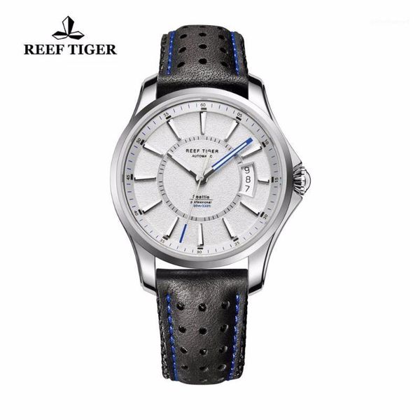 reef tiger/rt designer sports watches with date and super luminous mens watch steel automatic mechanical wristwatches, Slivery;brown
reef tiger/rt designer sports watches with date and super luminous mens watch steel automatic mechanical wristwatches, Slivery;brown