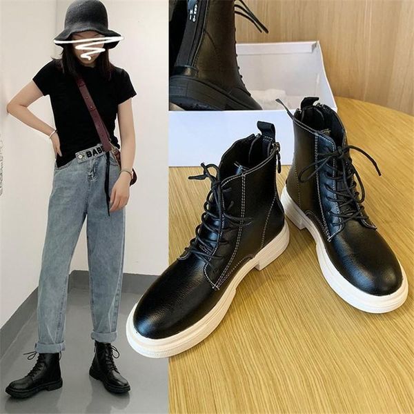 boots autumn winter fashion leather ankle boot women british style lace up platform shoes slip, Black
boots autumn winter fashion leather ankle boot women british style lace up platform shoes slip, Black