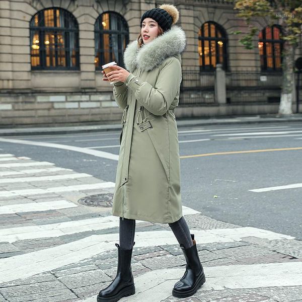 women's down & parkas aibeautyer winter thickness warm long jacket snow outwear women cotton hooded paraks large fur collar overcoat, Black
women's down & parkas aibeautyer winter thickness warm long jacket snow outwear women cotton hooded paraks large fur collar overcoat, Black