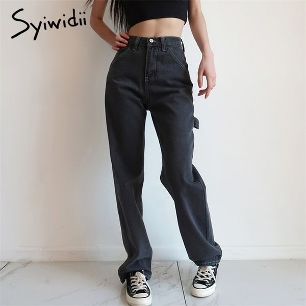 syiwidii high waisted jeans for women black denim pants clothes lace up spliced trousers straight fashion vintage streetwear, Blue
syiwidii high waisted jeans for women black denim pants clothes lace up spliced trousers straight fashion vintage streetwear, Blue