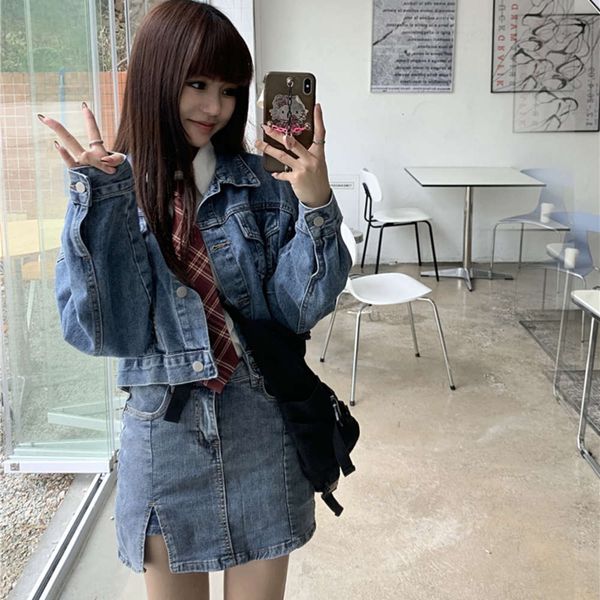 party dresses denim jacket women's 2021 hong kong chic loose fit small blue long sleeve cardigan spring bp4z, White;black
party dresses denim jacket women's 2021 hong kong chic loose fit small blue long sleeve cardigan spring bp4z, White;black