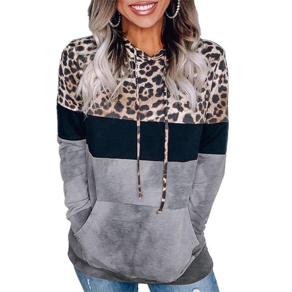autumn winter leopard spliced hooded pullovers casual women shirts with pocket elegant fashion ladies long sleeve blouse women's blous, White
autumn winter leopard spliced hooded pullovers casual women shirts with pocket elegant fashion ladies long sleeve blouse women's blous, White