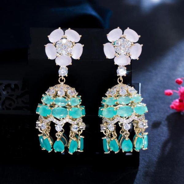 dangle & chandelier cwwzircons elegant drop round tassel cubic zirconia stone long flower earrings for women ethnic gypsy bell jewelry cz942, Silver
dangle & chandelier cwwzircons elegant drop round tassel cubic zirconia stone long flower earrings for women ethnic gypsy bell jewelry cz942, Silver