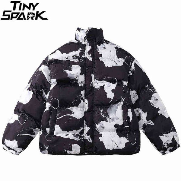 men streetwear harajuku padded jacket hip hop painting print parka jacket 2021 winter cotton casual jacket coat outwear warm, Black
men streetwear harajuku padded jacket hip hop painting print parka jacket 2021 winter cotton casual jacket coat outwear warm, Black