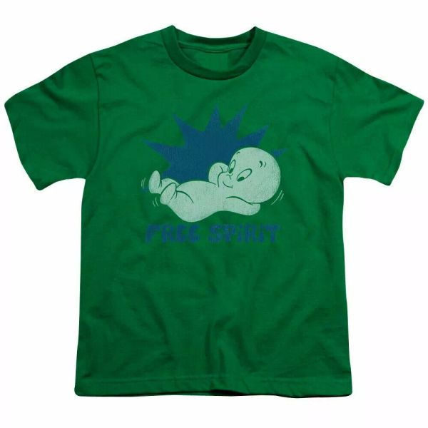 Casper The Friendly Ghost Free Spirit Kids Youth T Shirt Licensed Kelly Green, White;black
Casper The Friendly Ghost Free Spirit Kids Youth T Shirt Licensed Kelly Green, White;black