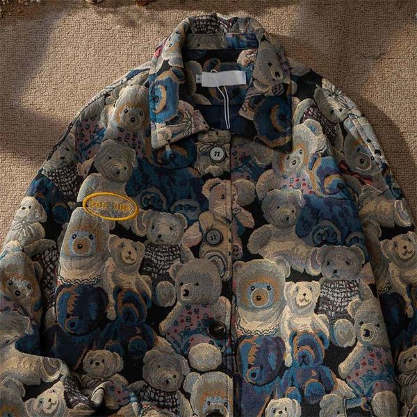 women's jackets american hiphop fried street full print bear thin coat women autumn national tide retro harajuku oversize basseball uni, Black;brown
women's jackets american hiphop fried street full print bear thin coat women autumn national tide retro harajuku oversize basseball uni, Black;brown