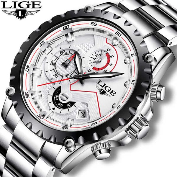 lige fashion stainless steel mens watches brand luxury waterproof quartz watch men date dial sport chronograph+box 210527, Slivery;brown
lige fashion stainless steel mens watches brand luxury waterproof quartz watch men date dial sport chronograph+box 210527, Slivery;brown