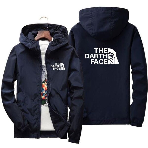 men's jackets 2021 spring and summer printed jacket casual hooded autumn reflective zipper + outdoor sports, Black;brown