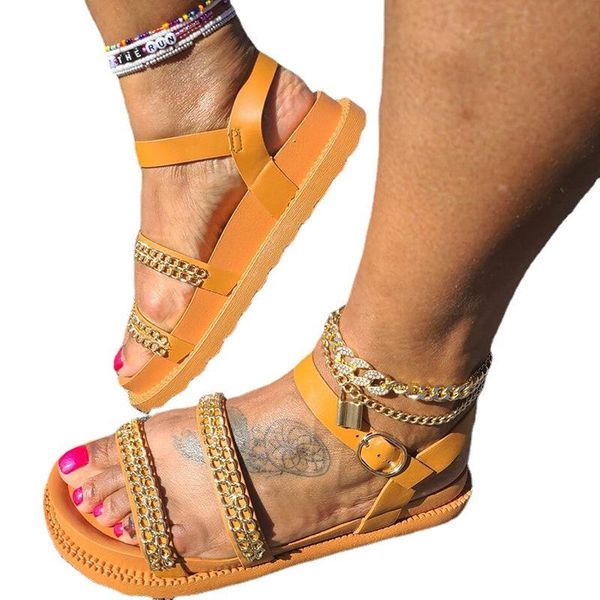 summer sandals women's open toe buckle metal chain decoration wedge high heels outdoor beach women casual platform, Black
summer sandals women's open toe buckle metal chain decoration wedge high heels outdoor beach women casual platform, Black