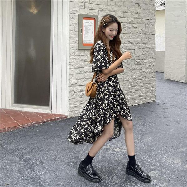 casual dresses short sleeve dress women elegant black vintage fashion summer chiffon v-neck, Black;gray
casual dresses short sleeve dress women elegant black vintage fashion summer chiffon v-neck, Black;gray