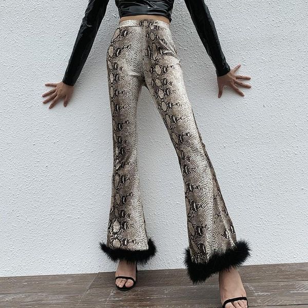 women's pants & capris fuzzy faux fur snake skin print high waist flare women ladies hippy casual stretch skinny trousers, Black;white
women's pants & capris fuzzy faux fur snake skin print high waist flare women ladies hippy casual stretch skinny trousers, Black;white