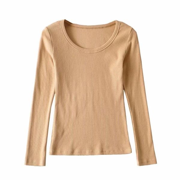 women's t-shirt zora woman solid casual with long sleeve o-neck female spring autumn knitted vintage y2k skinny fashion mujer, White
women's t-shirt zora woman solid casual with long sleeve o-neck female spring autumn knitted vintage y2k skinny fashion mujer, White