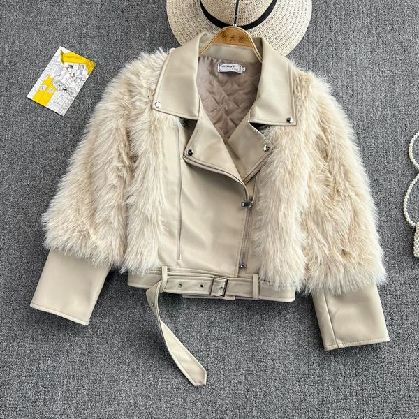 women's jackets yizzhoy spring autumn women faux leather short jacket lapel moto bike punk pu coat imitation hair locomotive style oute, Black;brown
women's jackets yizzhoy spring autumn women faux leather short jacket lapel moto bike punk pu coat imitation hair locomotive style oute, Black;brown