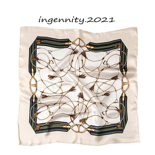 scarves 52*52cm 100% pure silk square scarf women head shawls luxury belt chain print neck lady hijab bandana 2021 arrival, Blue;gray
scarves 52*52cm 100% pure silk square scarf women head shawls luxury belt chain print neck lady hijab bandana 2021 arrival, Blue;gray