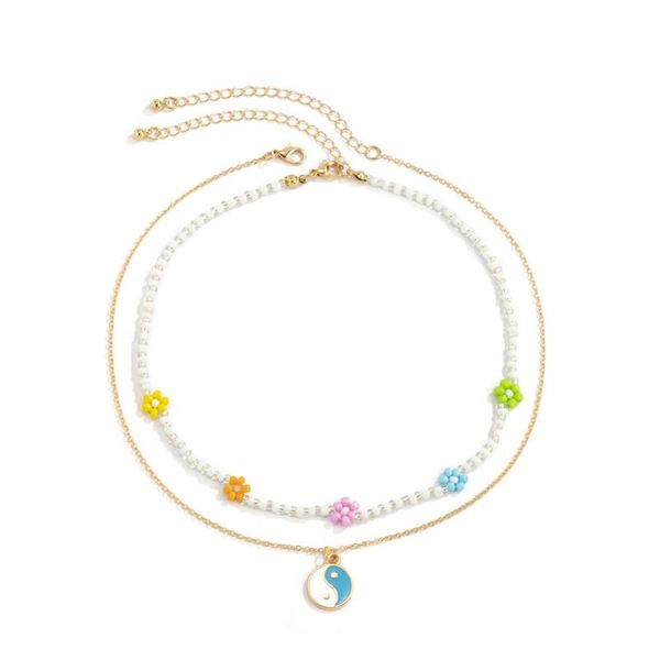 chokers 2021 gold choker beads necklace aesthetic double-layer chains jewelry cute resin flower necklaces tai chi pendant accessories, Golden;silver
chokers 2021 gold choker beads necklace aesthetic double-layer chains jewelry cute resin flower necklaces tai chi pendant accessories, Golden;silver