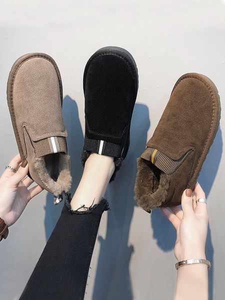 boots snow female short tube winter wild couple models one pedal plus velvet thick bottom student cotton shoes, Black
boots snow female short tube winter wild couple models one pedal plus velvet thick bottom student cotton shoes, Black